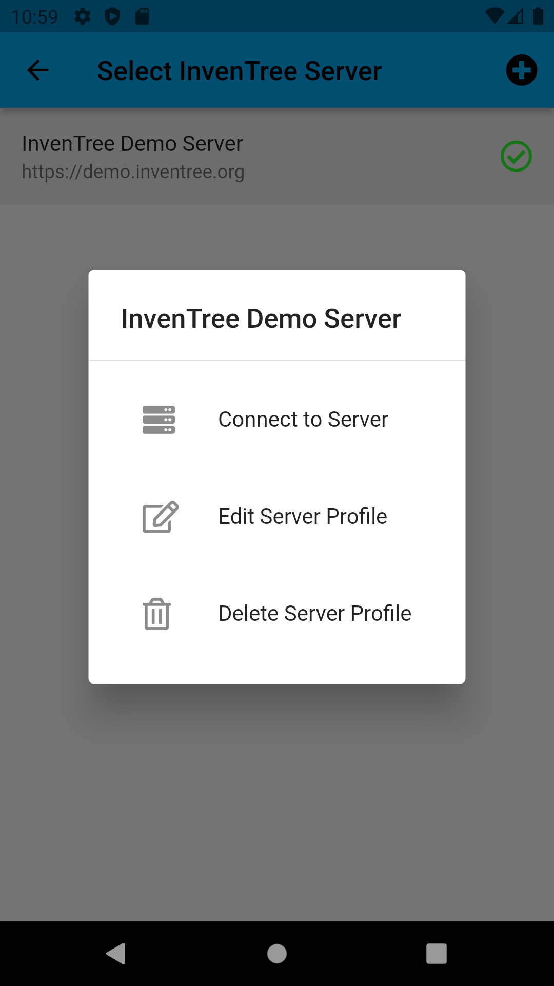 Edit server profile
